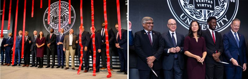 Dr Panch, 16 Ekim 2023'te Senatör Warren, Boston Belediye Başkanı Wu, Temsilciler Maura Healey, Stephen Lynch, Jim McGovern ve Maura Healy ile Northeastern Üniversitesi'nin yeni EXP Binasının açılışına katıldı.
